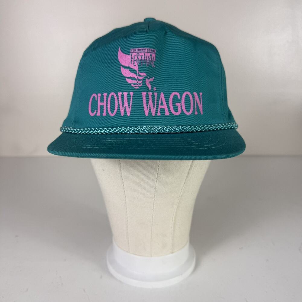 New Vintage Kentucky Derby Festival Chow Wagon Snap Hat Blue